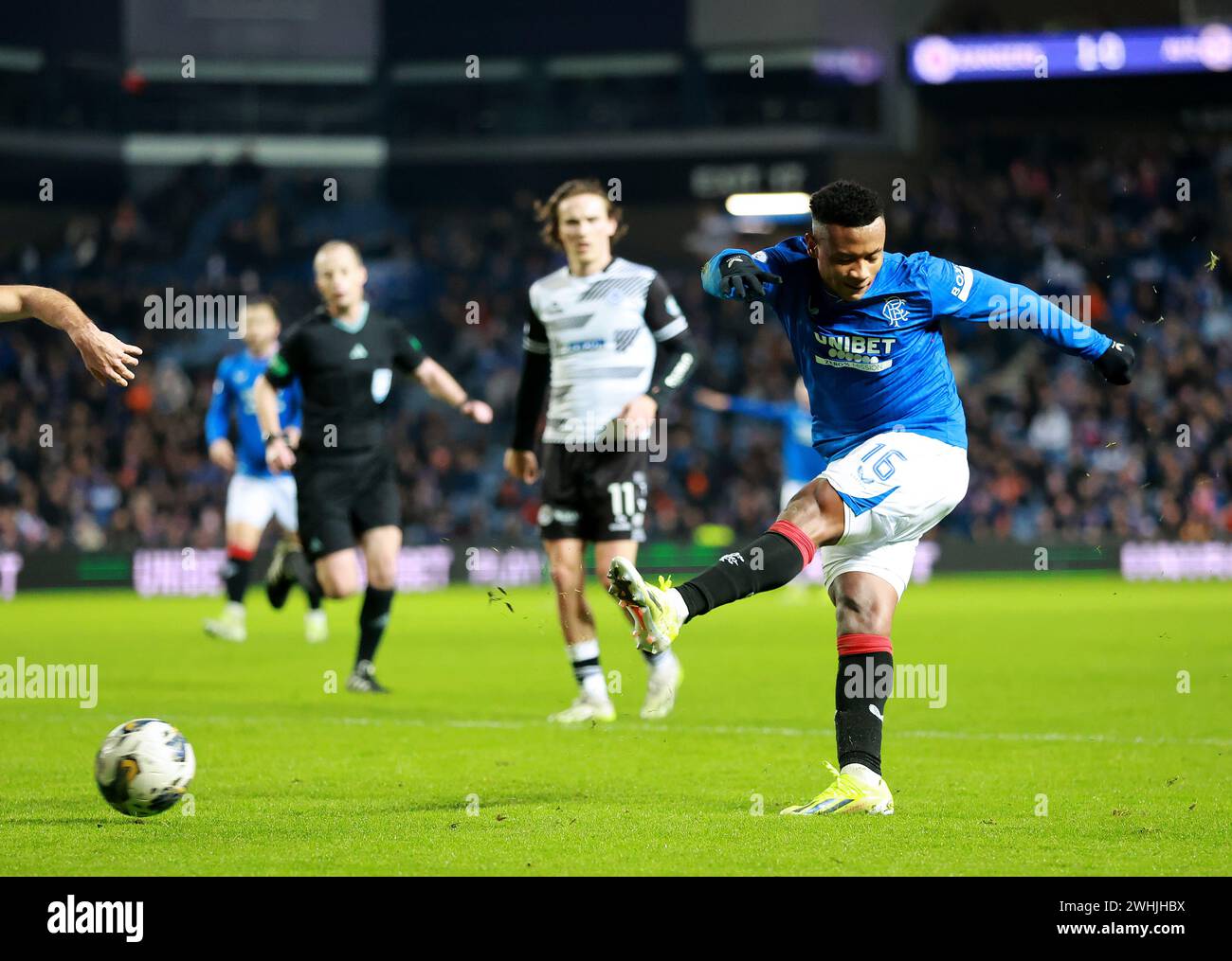 Rangers' Oscar Cortes attempts a shot on goal during the Scottish Gas ...