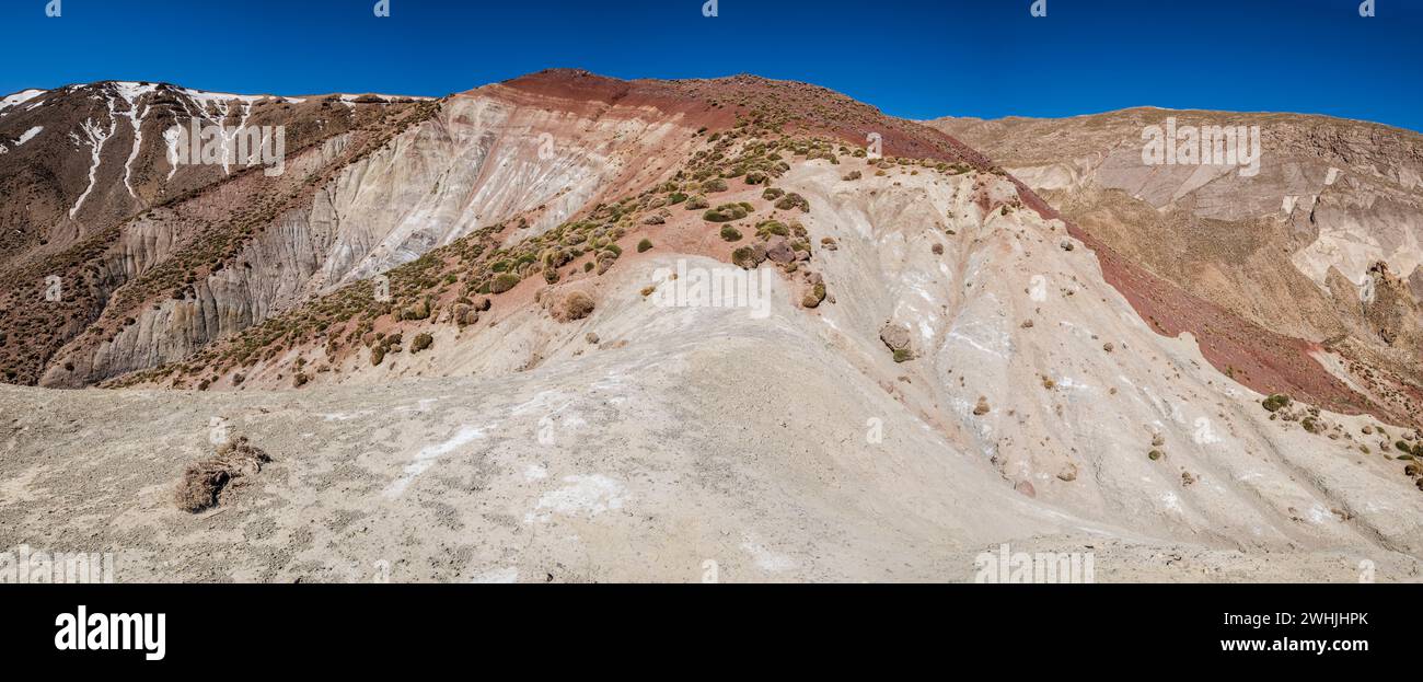 Water eroded hillside Stock Photo