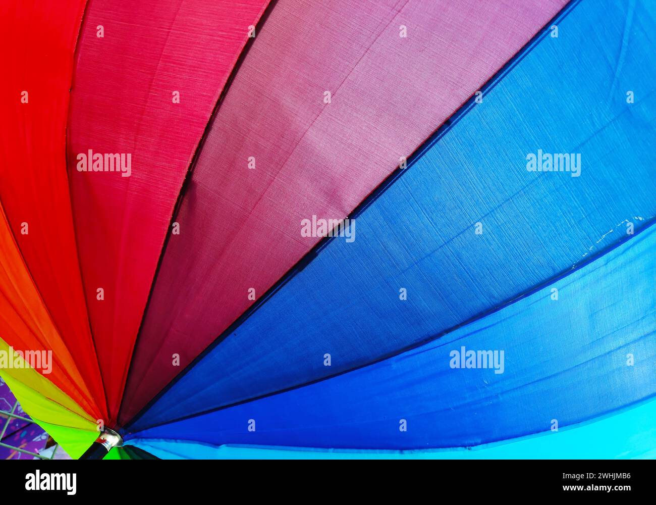 outdoor rain umbrella in LGBT colors Stock Photo - Alamy