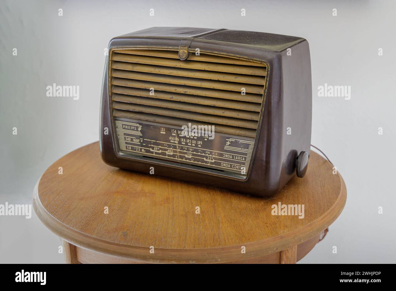 San Miguel de Tucuman, Argentina - February 18th, 2024: Old radio receiver in the Mercedes Sosa museum. Stock Photo