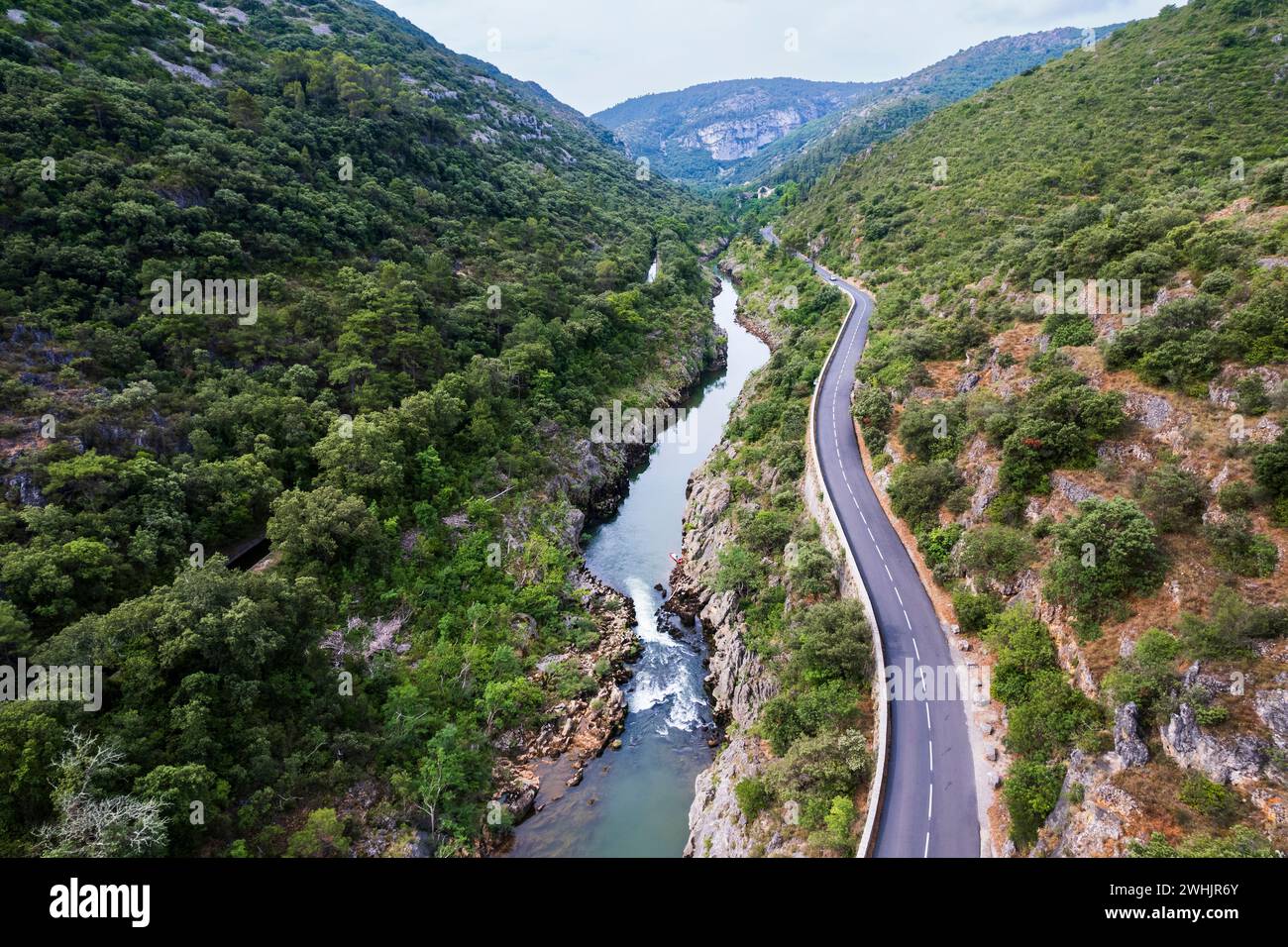 Herault River and Gorge, France Stock Photo