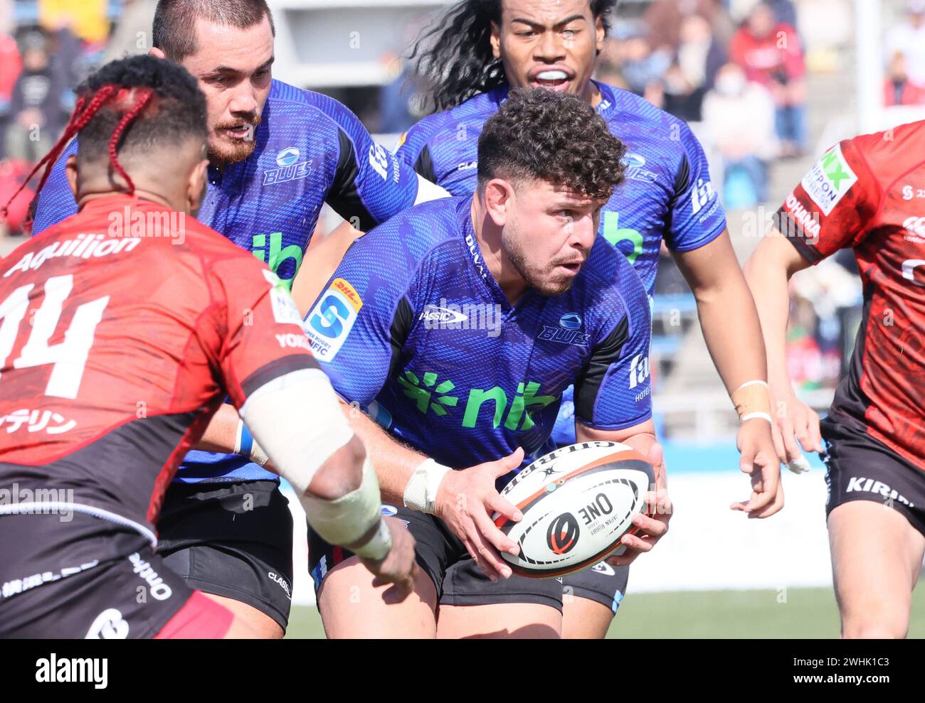 Yokohama, Japan. 10th Feb, 2024. New Zealand's Auckland Blues hooker ...