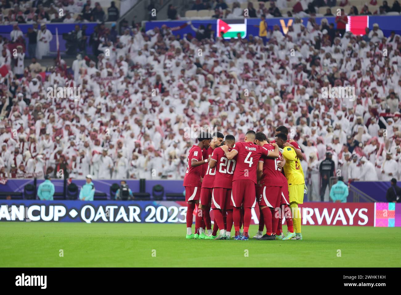 Lusail, Qatar. 10th Feb, 2024. Qatar team group (QAT) Football/Soccer