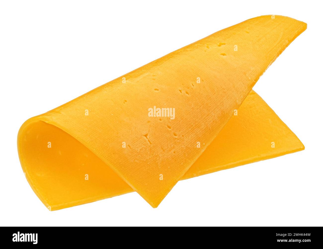 Processed cheese, burger cheese slice isolated on white background