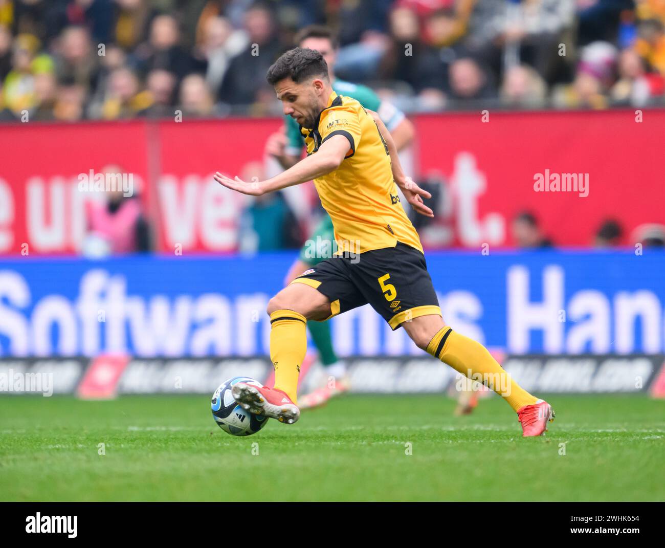 10 February 2024, Saxony, Dresden Soccer 3rd division, SG Dynamo