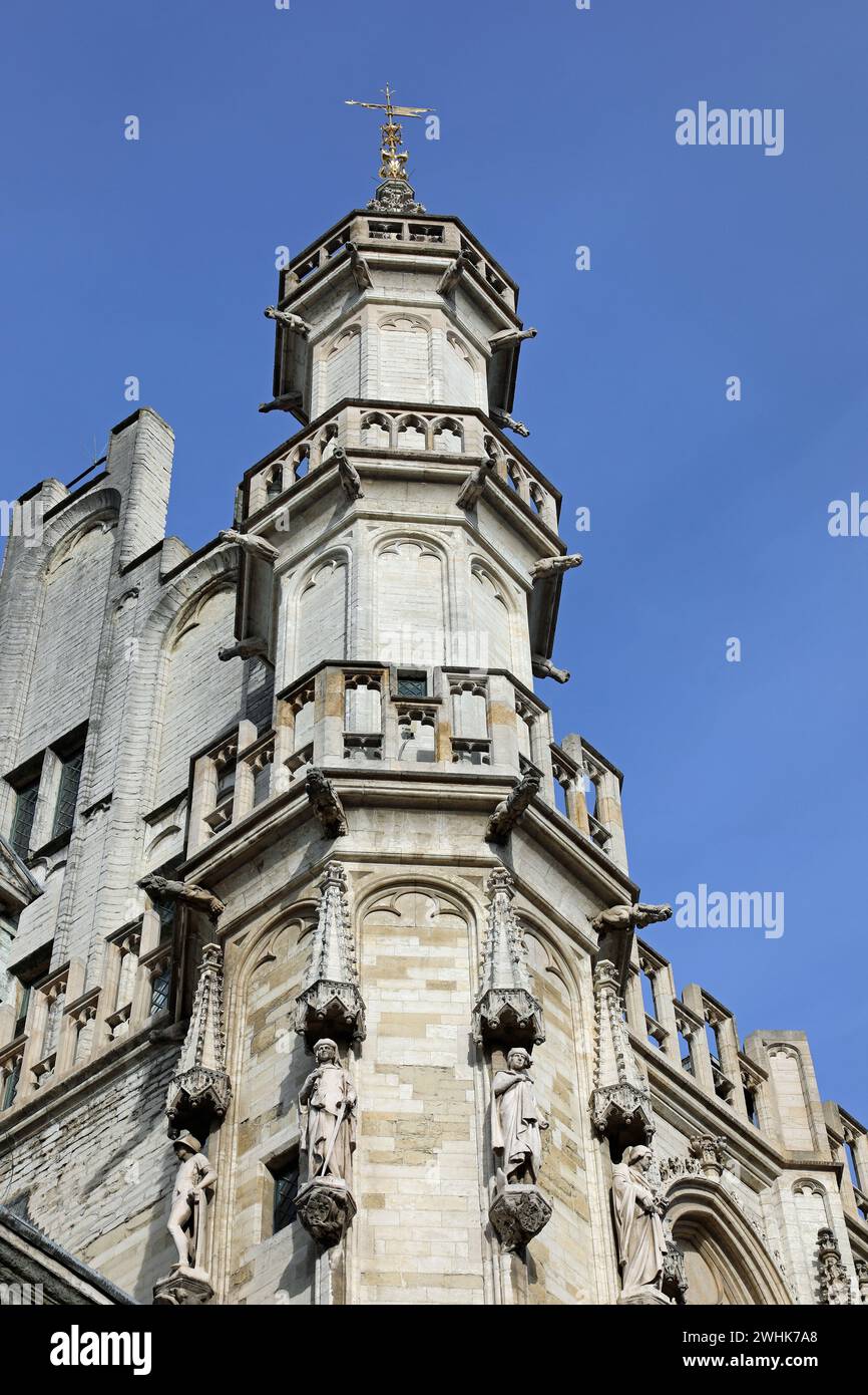 Detail of Brussels Town Hall Stock Photo