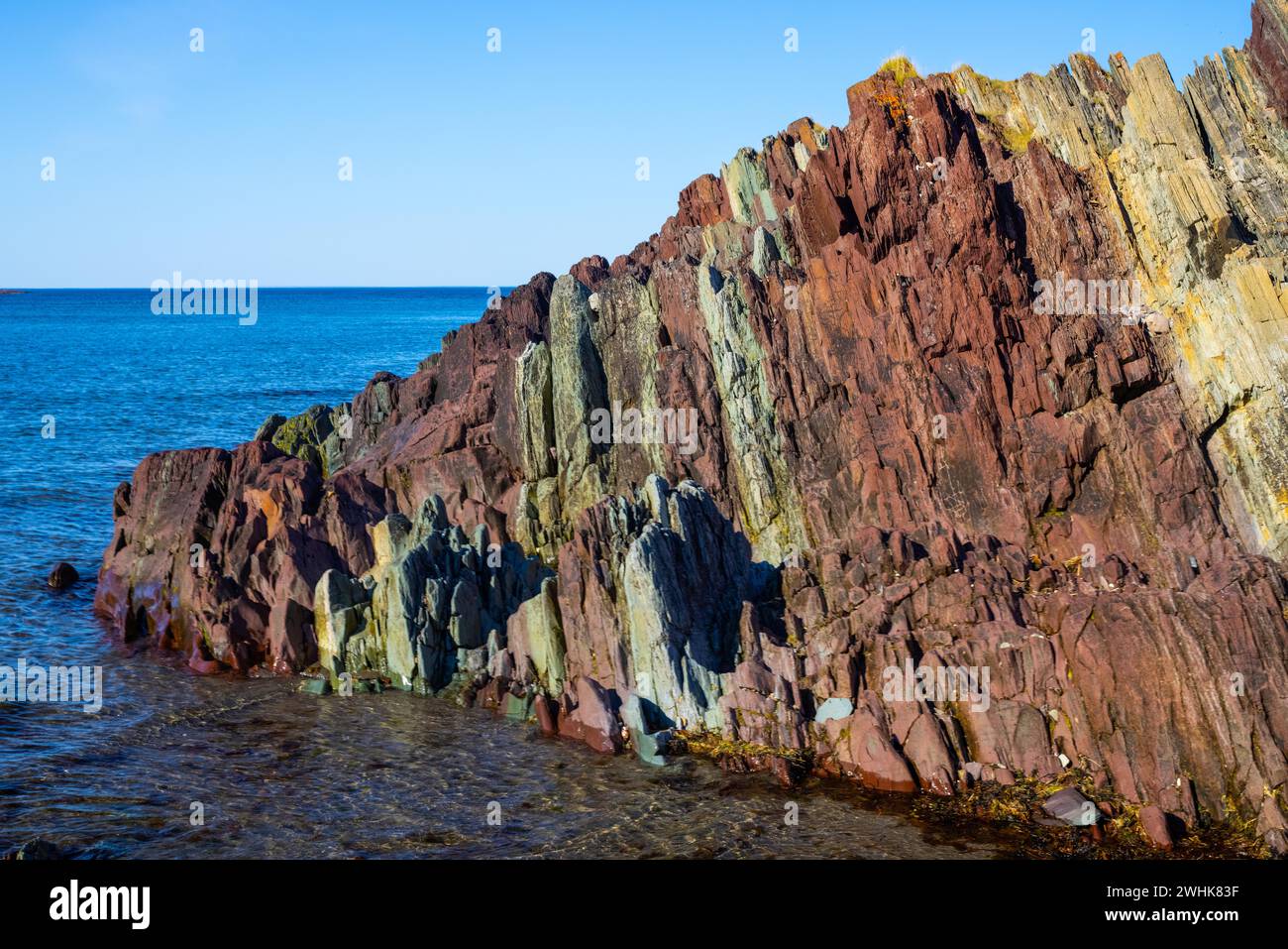 Varanger National Park, Norway, Varanger Peninsula, colourful rocks ...