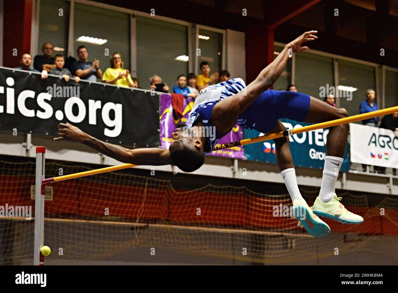 Hustopece, Czech Republic. 10th Feb, 2024. Shelby McEwen from USA