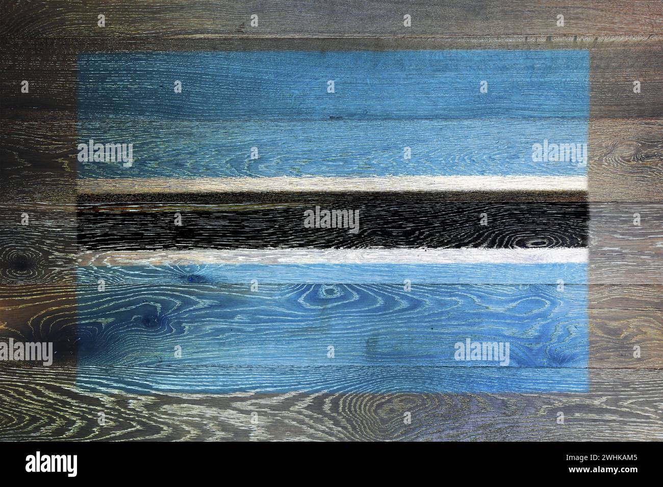 Botswana flag on rustic old wood surface background Stock Photo - Alamy