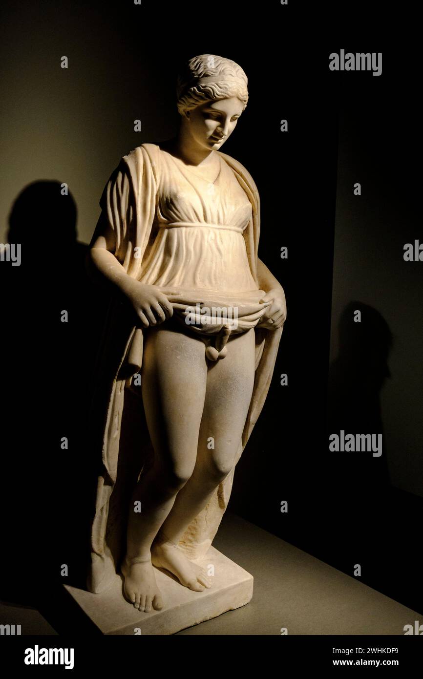 Sculpture of a hermaphrodite in ancient Rome Stock Photo