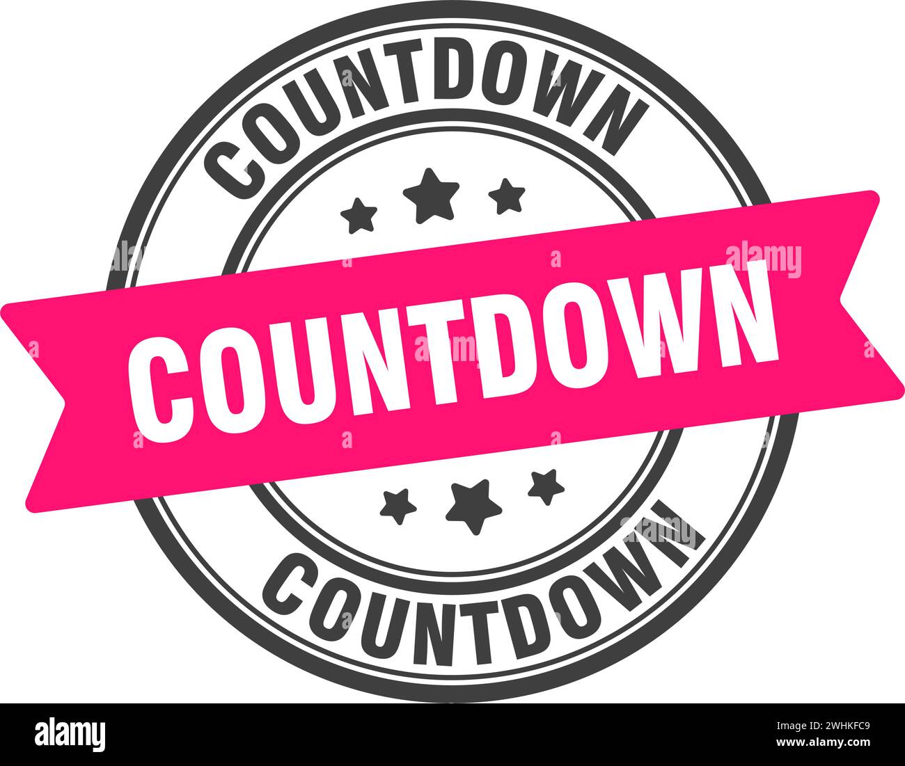 countdown stamp. countdown round sign. label on transparent background ...