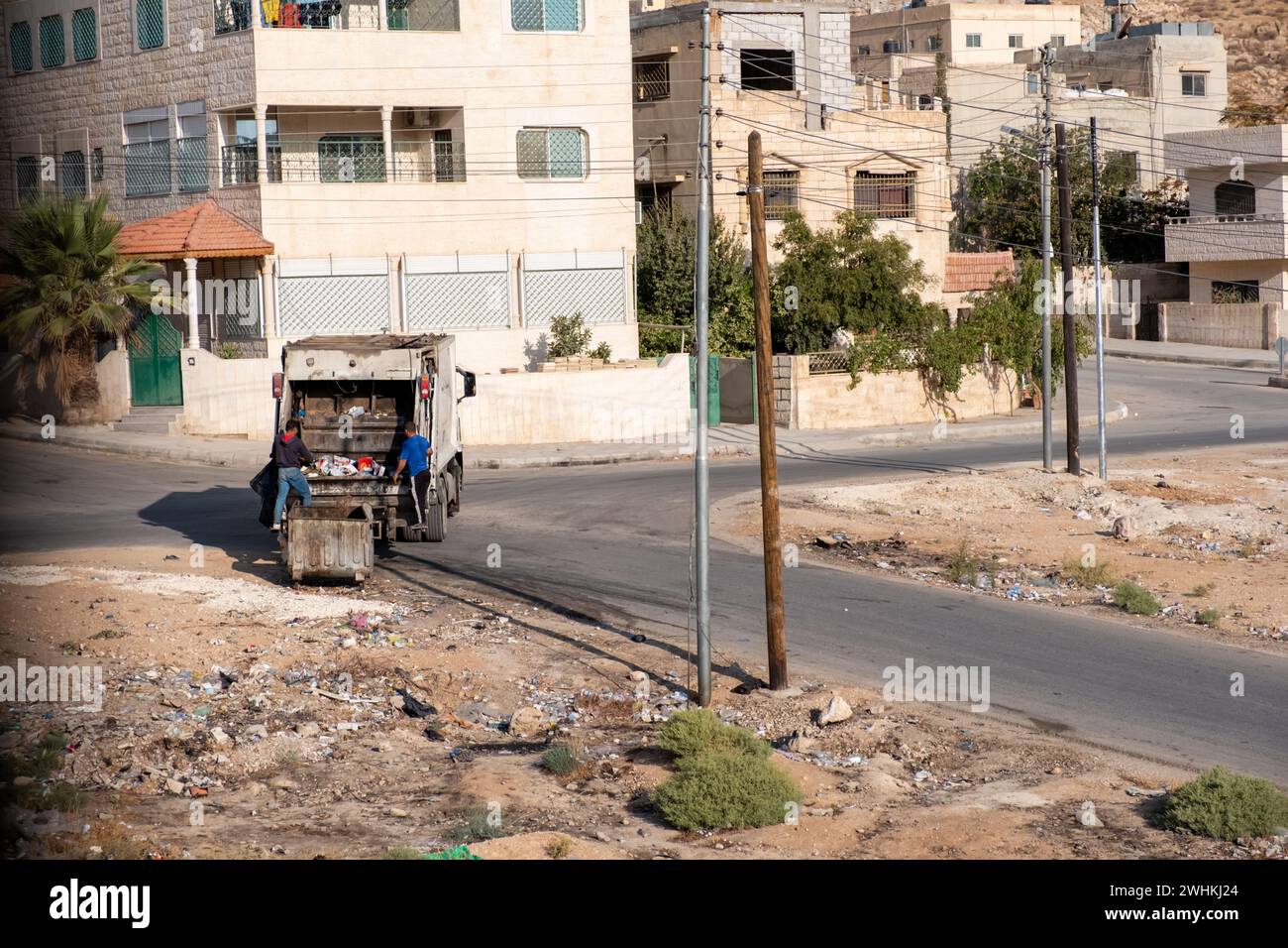 garbage cleaning in arabic countries with two worker Stock Photo Alamy