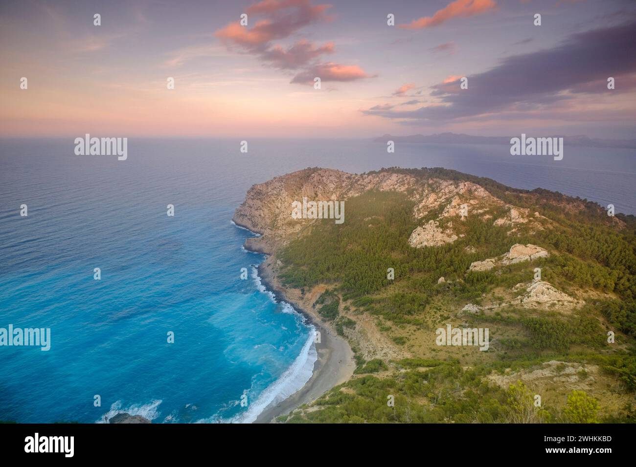 Playa es Coll Baix y Cap de Menorca Stock Photo Alamy