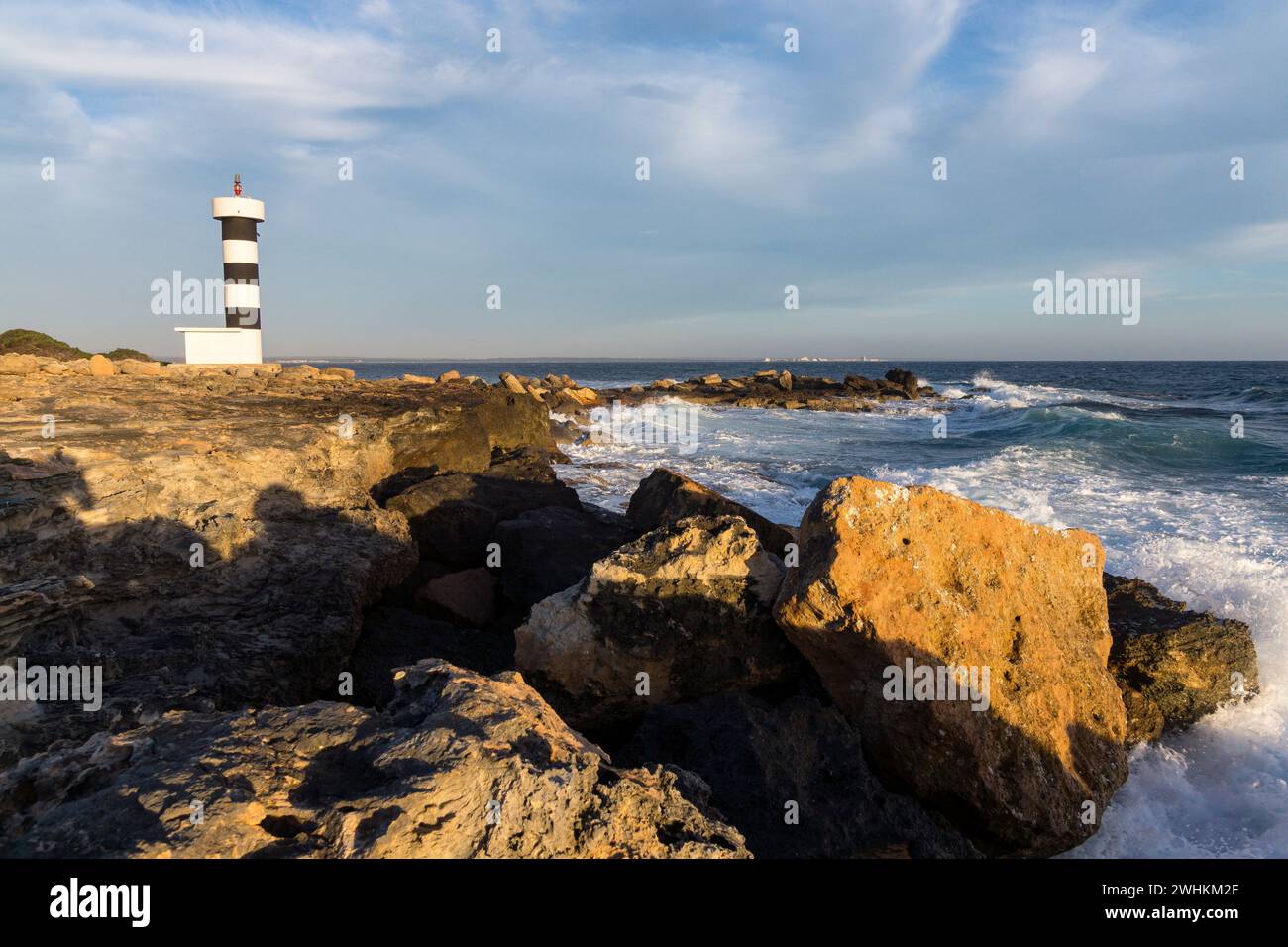 Faro de Punta Plana (S'Estanyol) Stock Photo