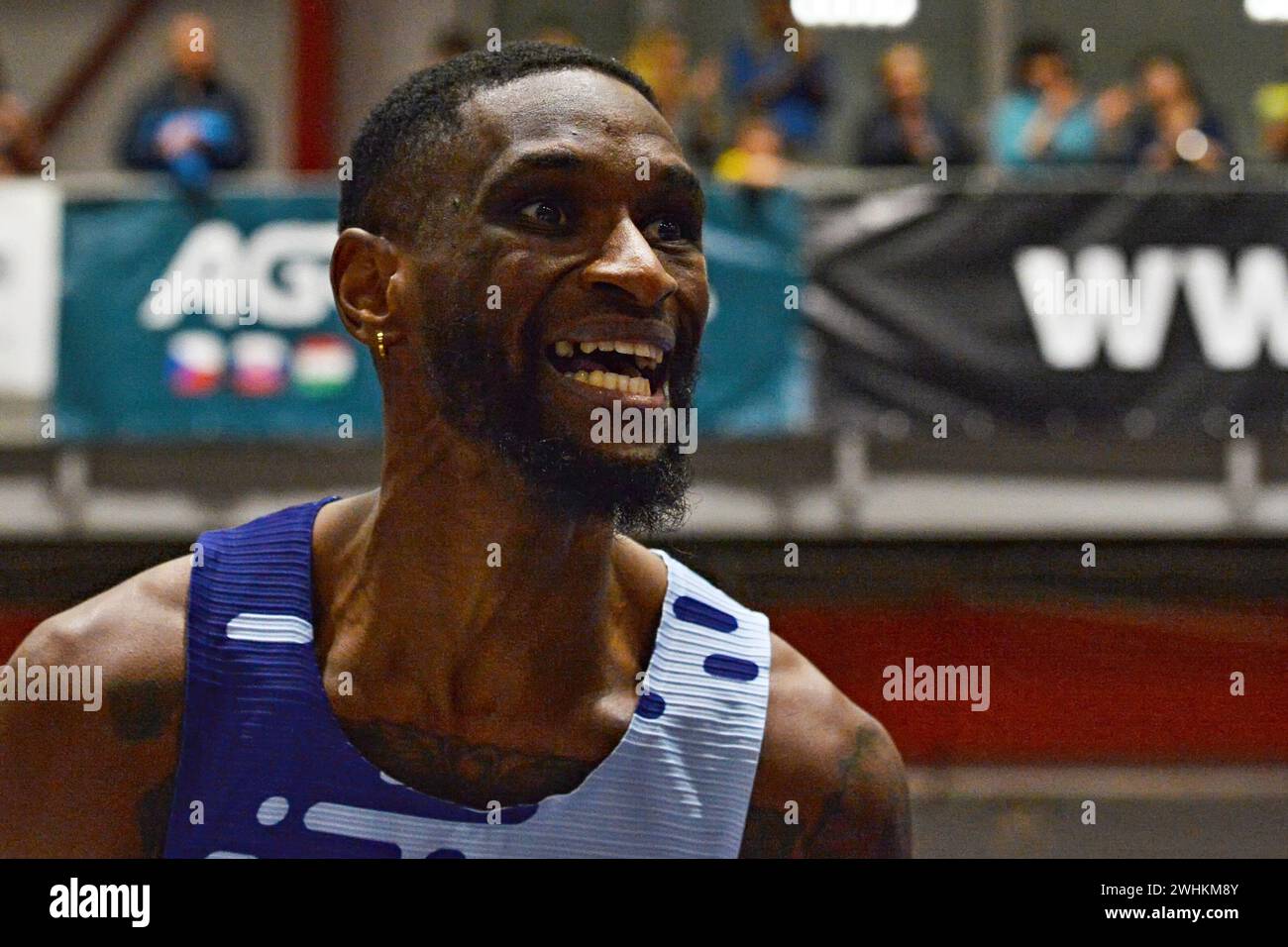 Hustopece, Czech Republic. 10th Feb, 2024. Shelby McEwen from USA