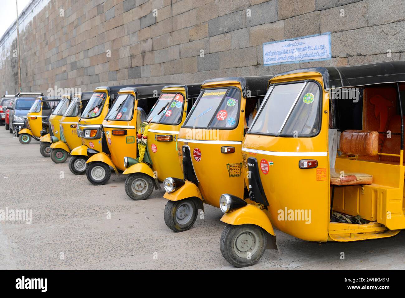 Tuc-Tuc are ready, Mamallapuram, Tamil Nadu, South India, India, Asia ...