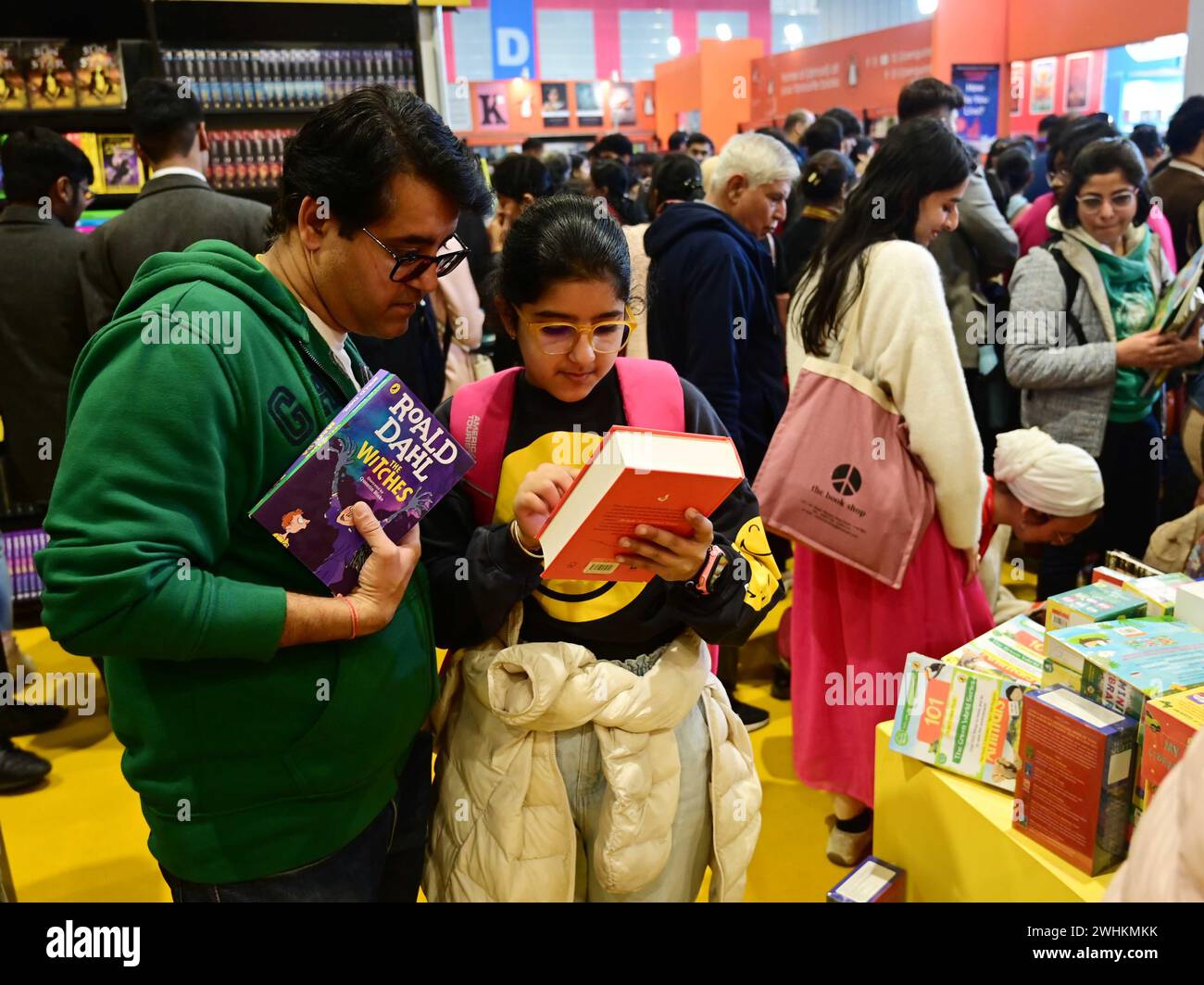 NEW DELHI, INDIA FEBRUARY 10 People reads or take a look at the books