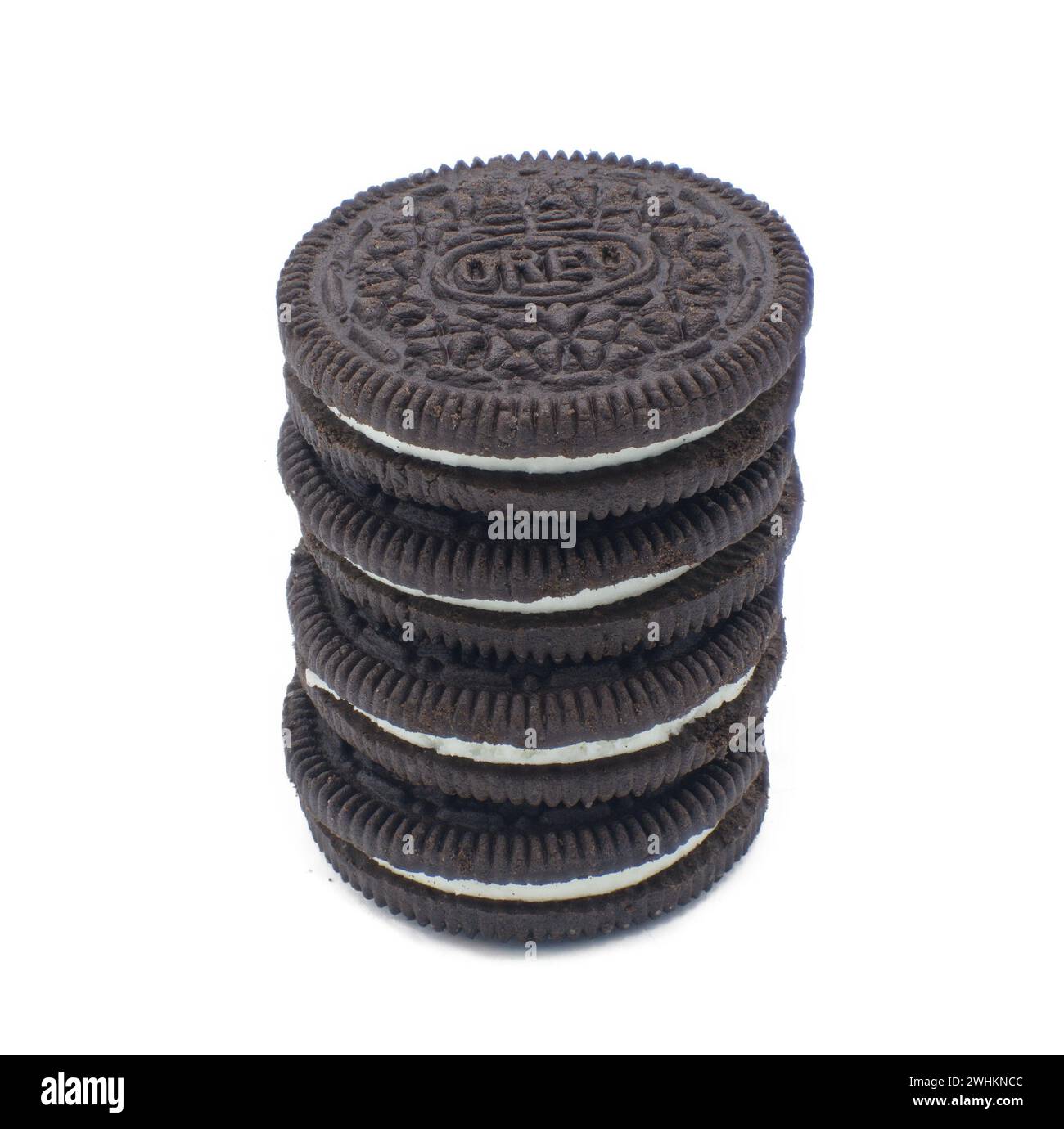 Ocala, FL January 5, 2024 Oreo sandwich cookie biscuit traditional flavor chocolate and vanilla