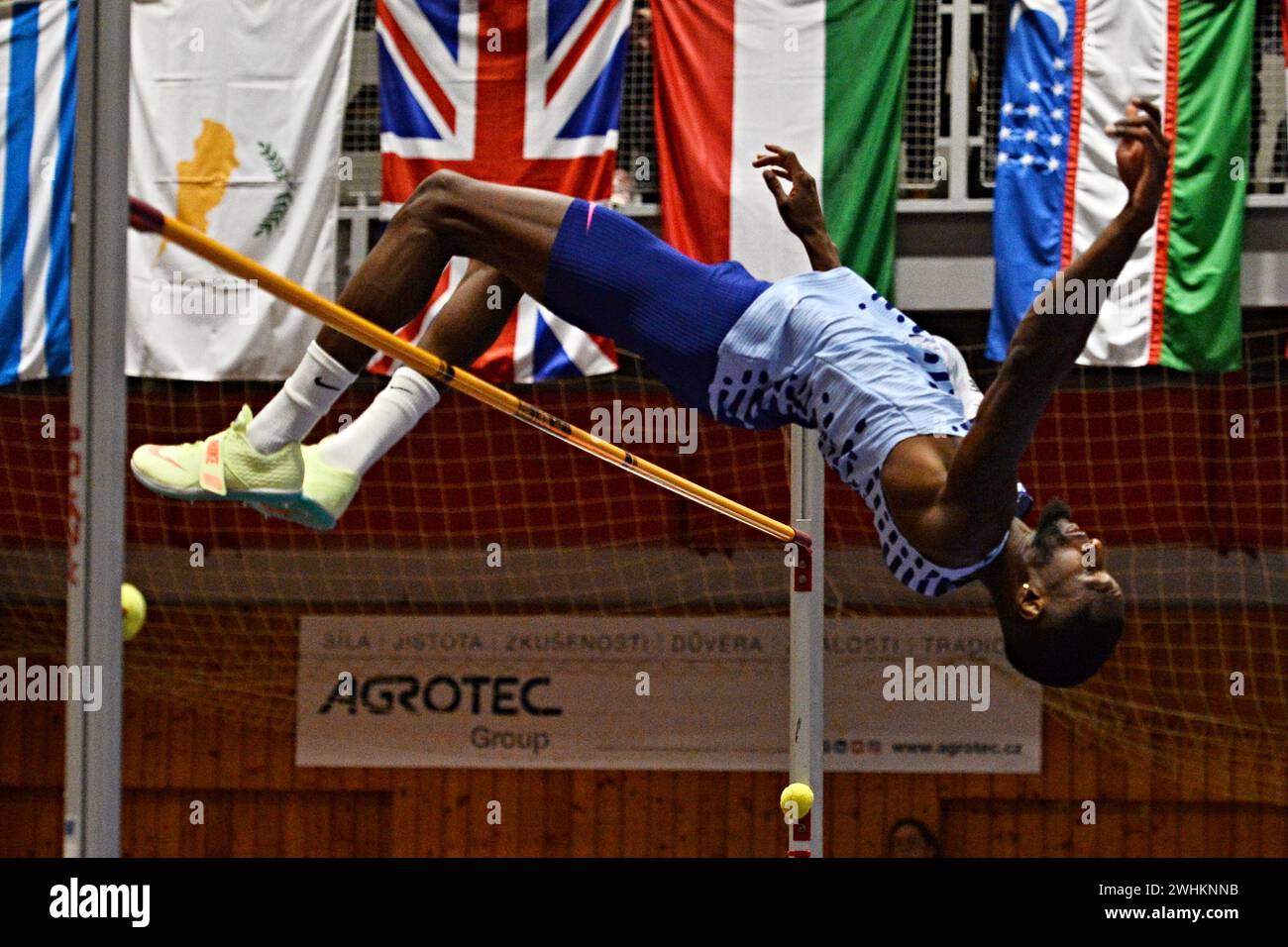 Hustopece, Czech Republic. 10th Feb, 2024. Shelby McEwen from USA