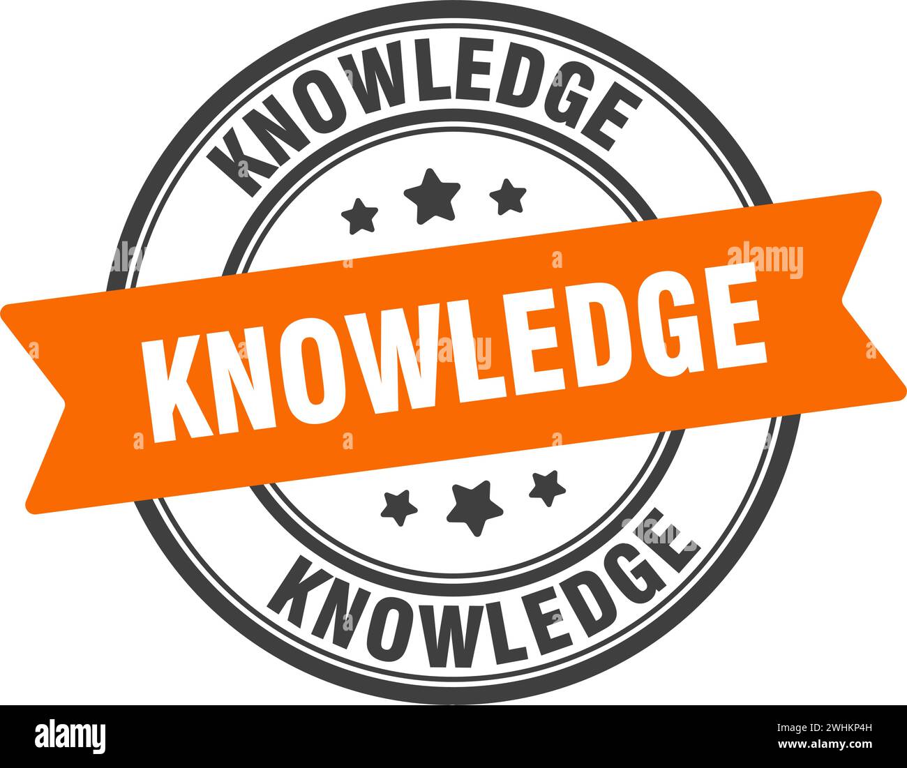 knowledge stamp. knowledge round sign. label on transparent background ...