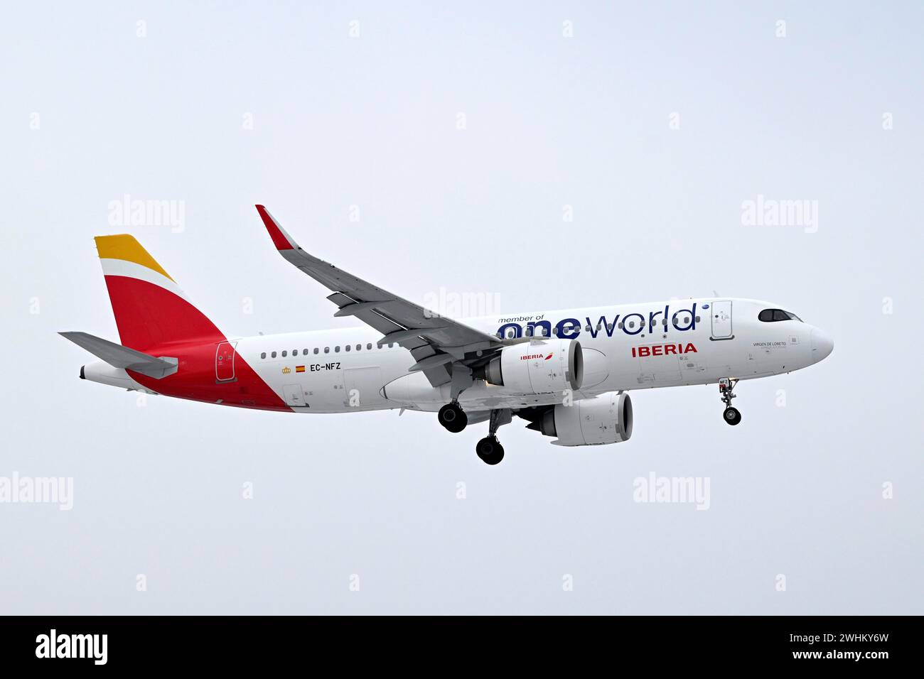 Aircraft Iberia, Airbus A320neo, EC-NFZ Stock Photo