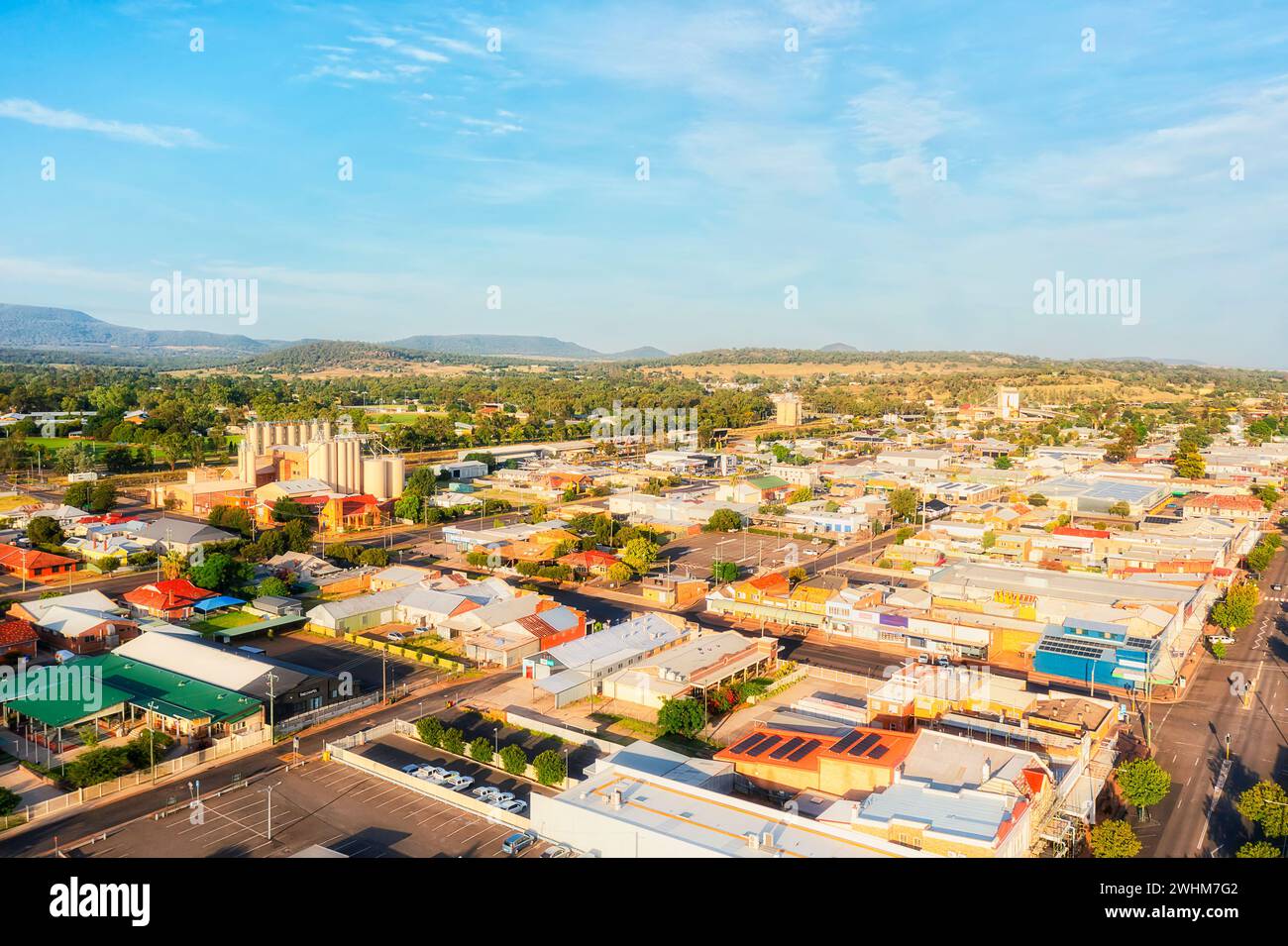 Local rural outback town Gunnedah in Australian New England region ...