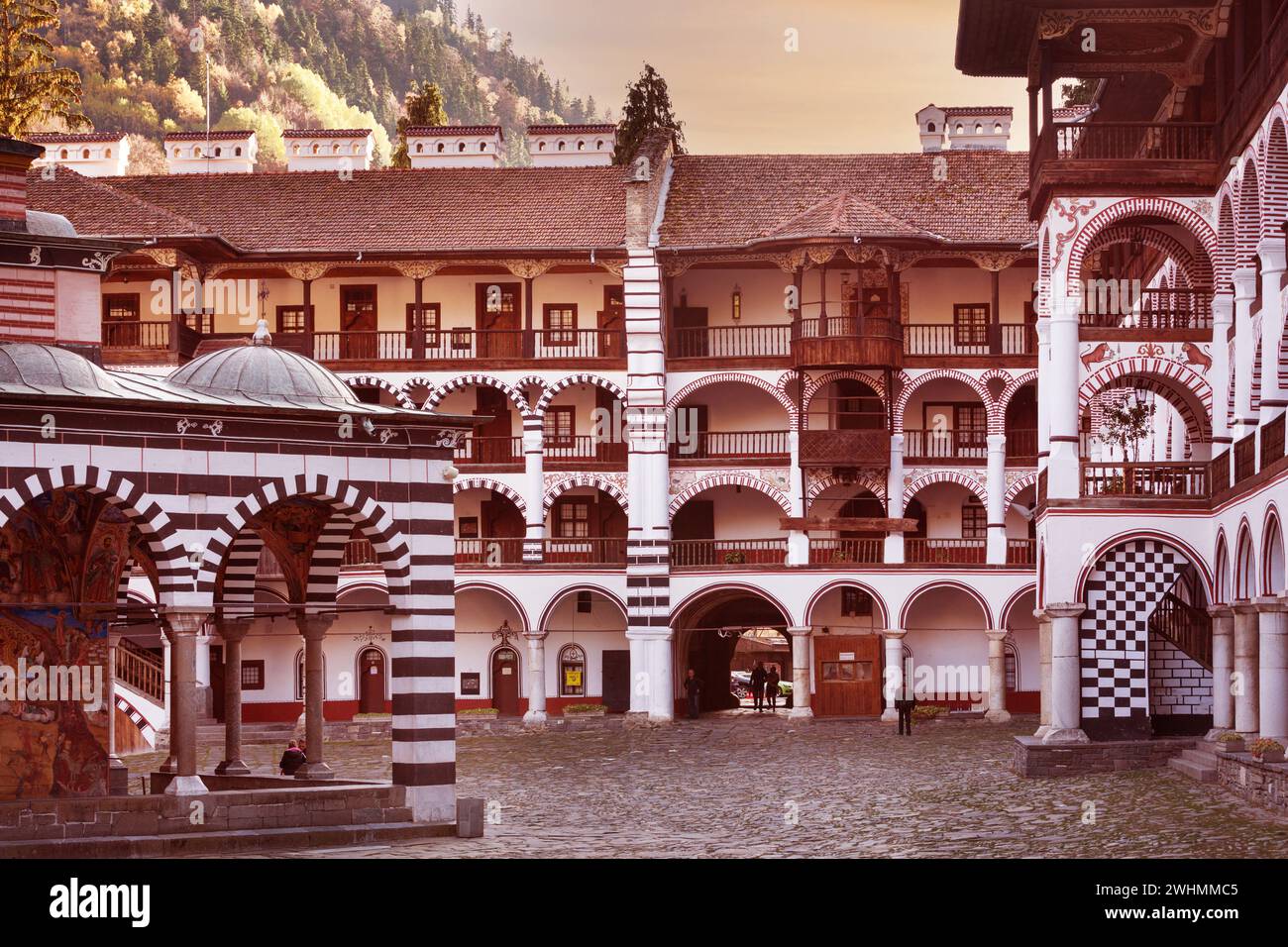 Rila Monastery, Rilsky monastery in Bulgaria Stock Photo