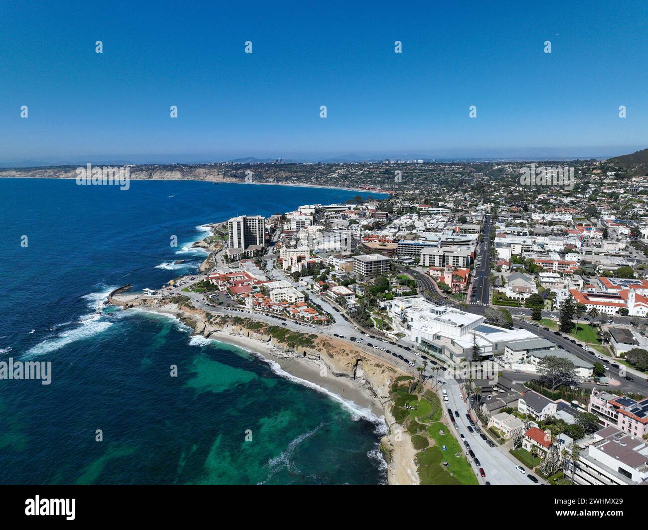 Aerial view of La Jolla cove and beach. San Diego California Stock ...