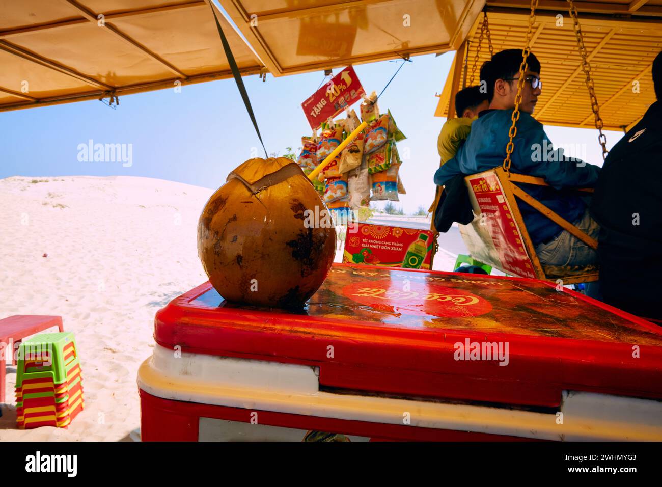 coconut drink at the beach food court Stock Photo Alamy coconut drink at the beach food court Stock Photo Alamy