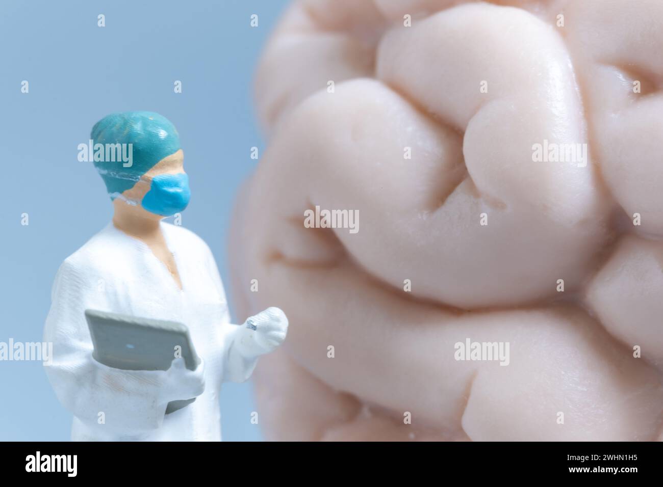 Miniature people Doctor examining The gastrointestinal tract.  Medical treatment of intestinal diseases Stock Photo