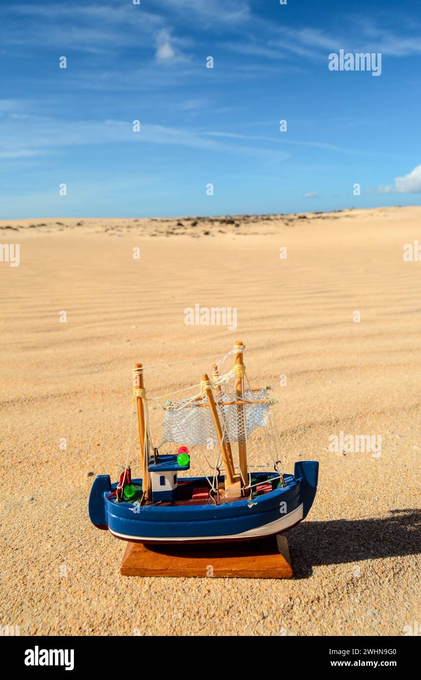 Object in the Dry Desert Stock Photo
