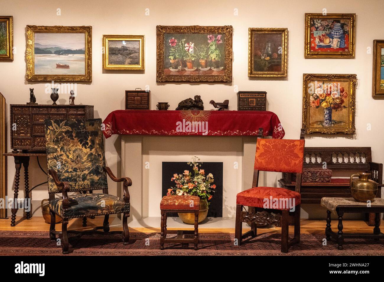 reconstructed room of the Cone Sister's home in the Baltimore Museum of