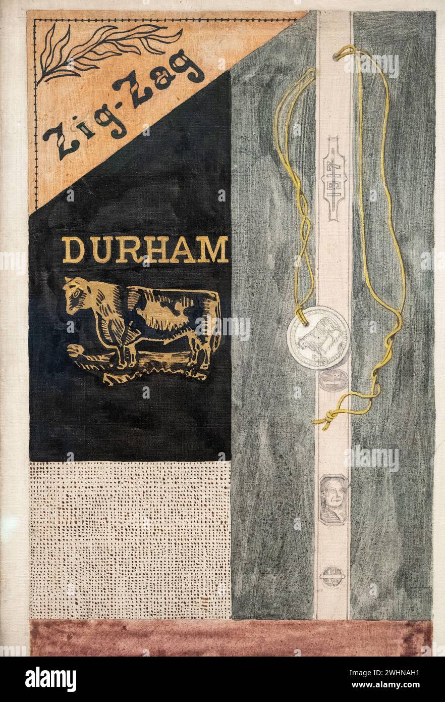 Stuart Davis 1921 oil on canvas painting 'Bull Durham' at the Baltimore Museum of Art Stock Photo