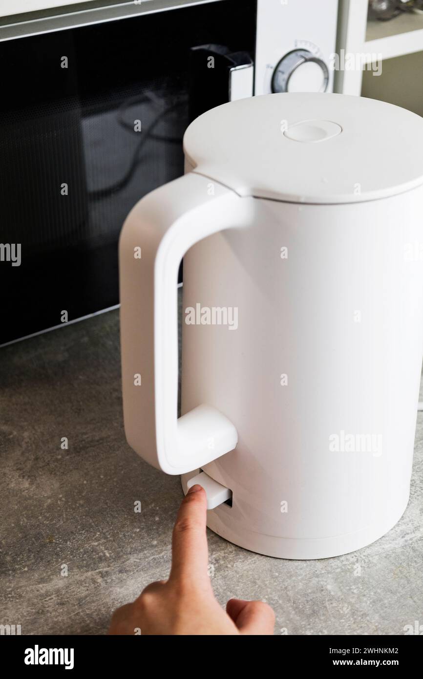 Includes an electric kettle for boiling water. Energy saving concept