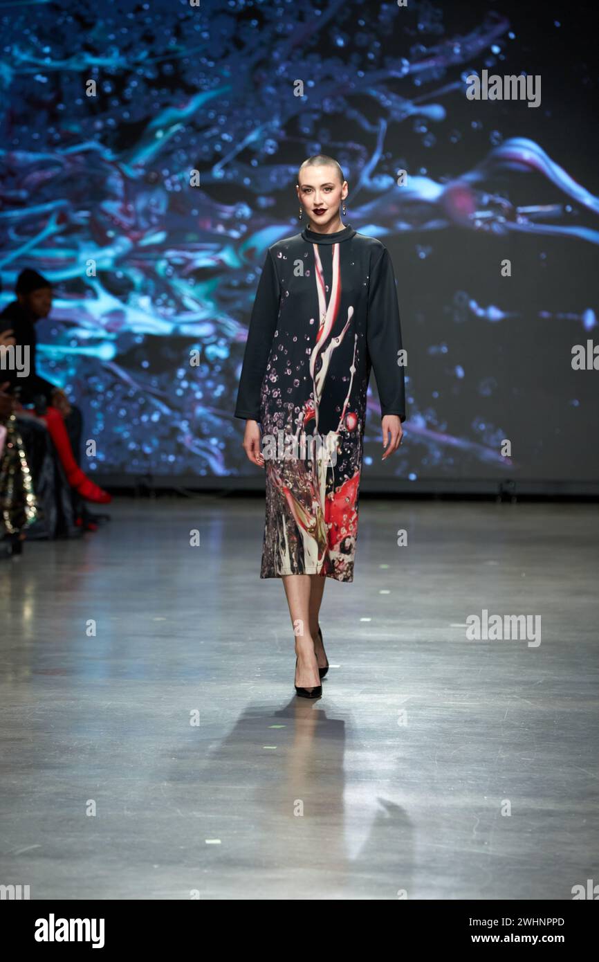 New York, New York, USA. 10th Feb, 2024. A model walks the runway in a Sound of Ikebana creation NYFW F/W 24 (Credit Image: © Mark J. Sullivan/ZUMA Press Wire) EDITORIAL USAGE ONLY! Not for Commercial USAGE! Stock Photo