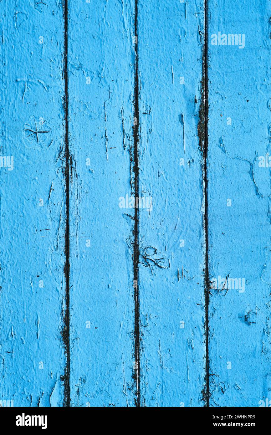 Old painted wood with weathered paint Stock Photo