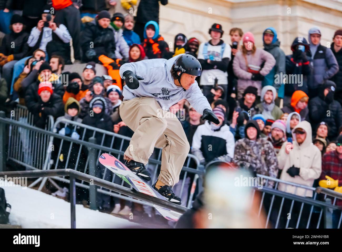 Minneapolis, Minnesota, USA. 10th Feb, 2024. GARRETT MCKENZIE (USA) at