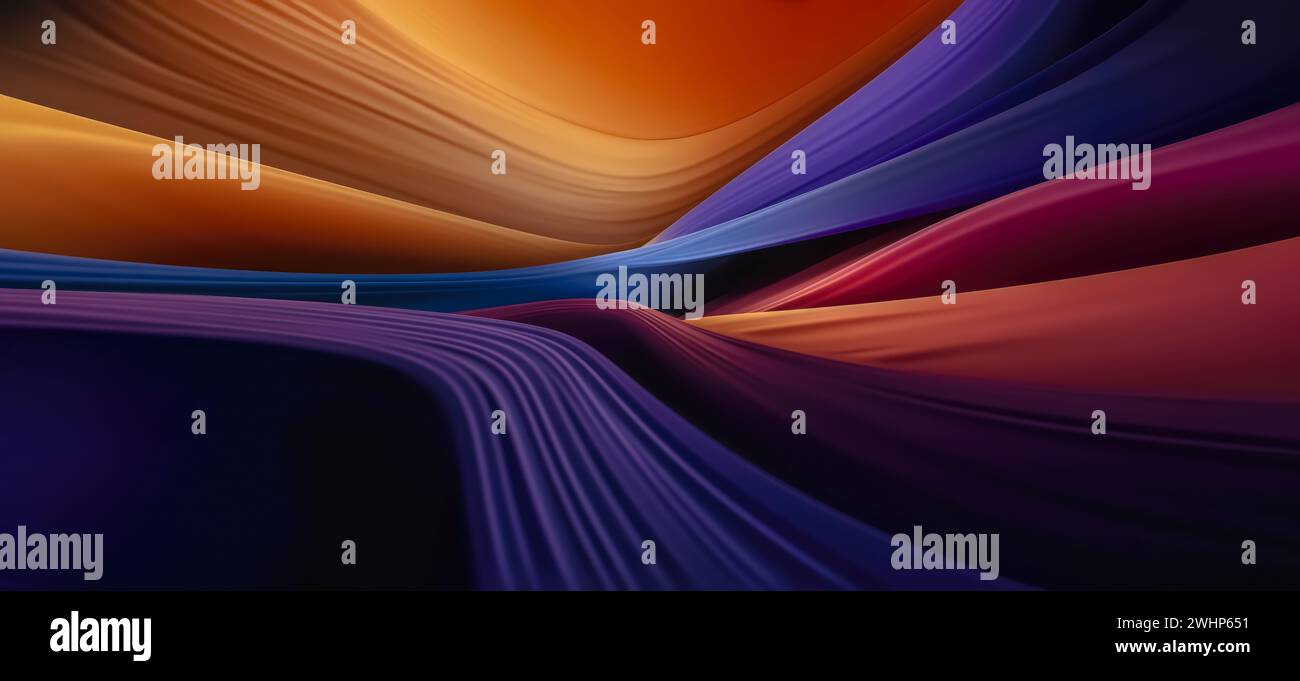 Soft pink flowing gradient waves hi-res stock photography and images ...