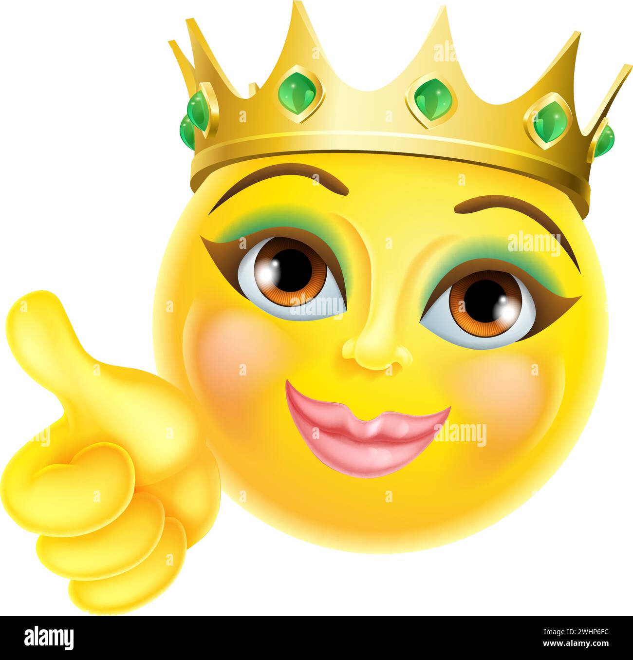 Emoticon Queen Emoji Funny Princess Crown Heart Eyes T-Shirt Emoticon Queen Emoji Funny Princess Crown Heart Eyes T-Shirt