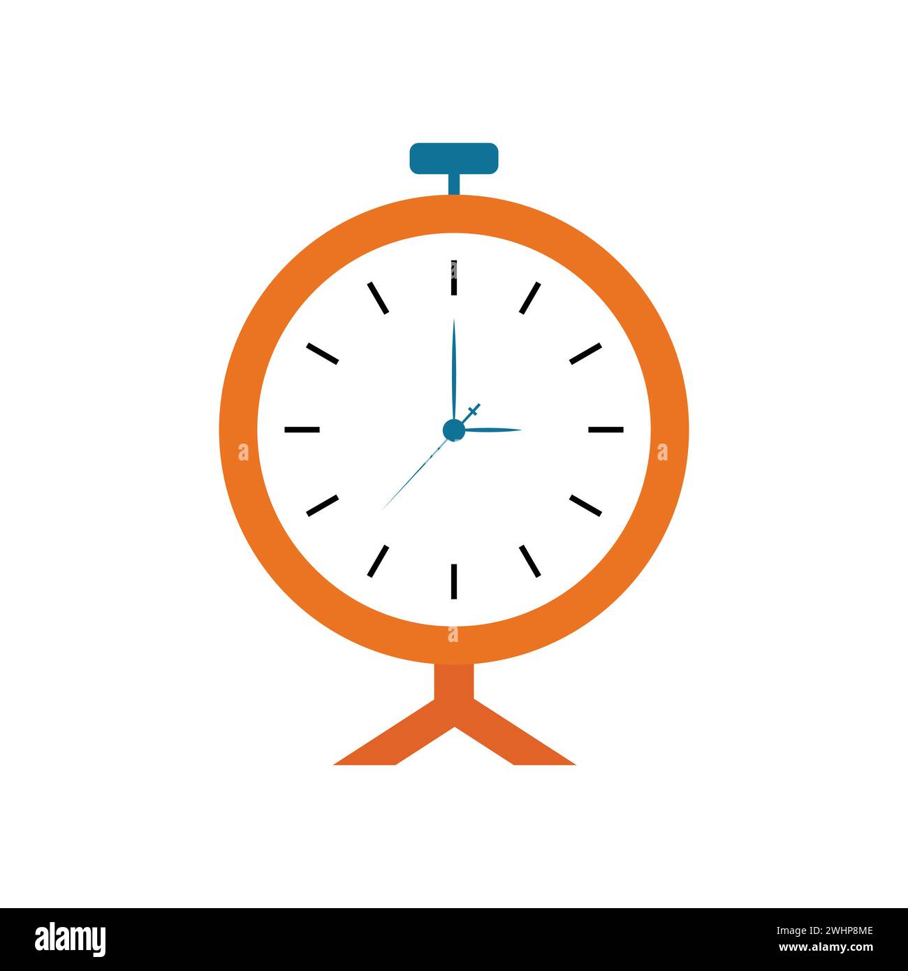 Flat alarm clock icon symbol vector Illustration Stock Vector Image ...
