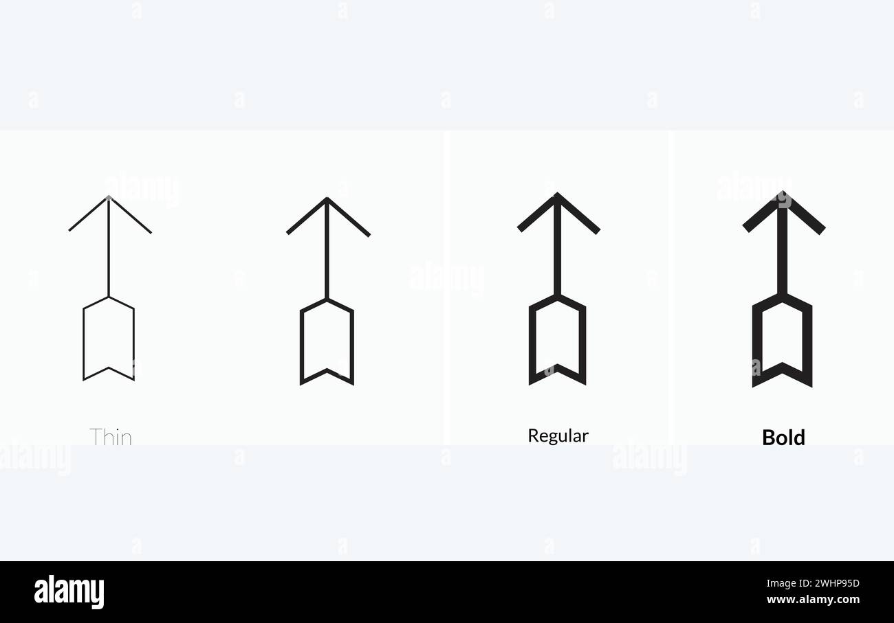 arrows sort icon. Thin, Light Regular And Bold style design isolated on ...