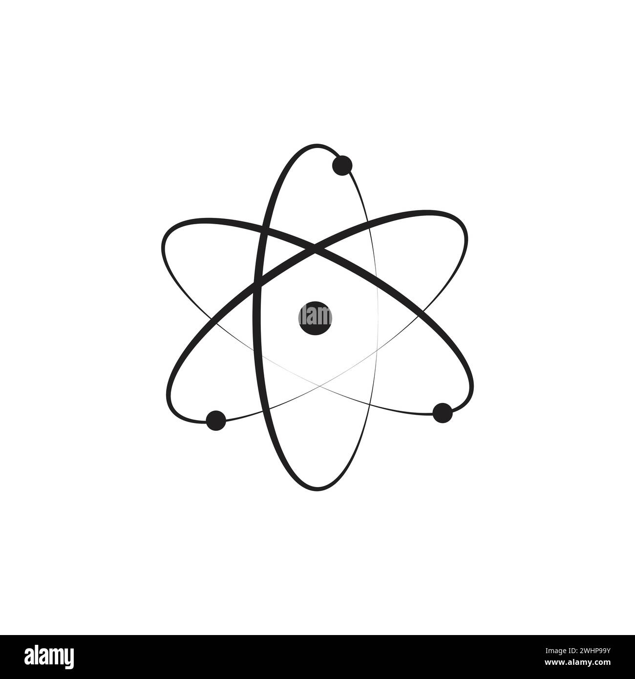 Flat Atom icon symbol vector Illustration Stock Vector Image & Art - Alamy