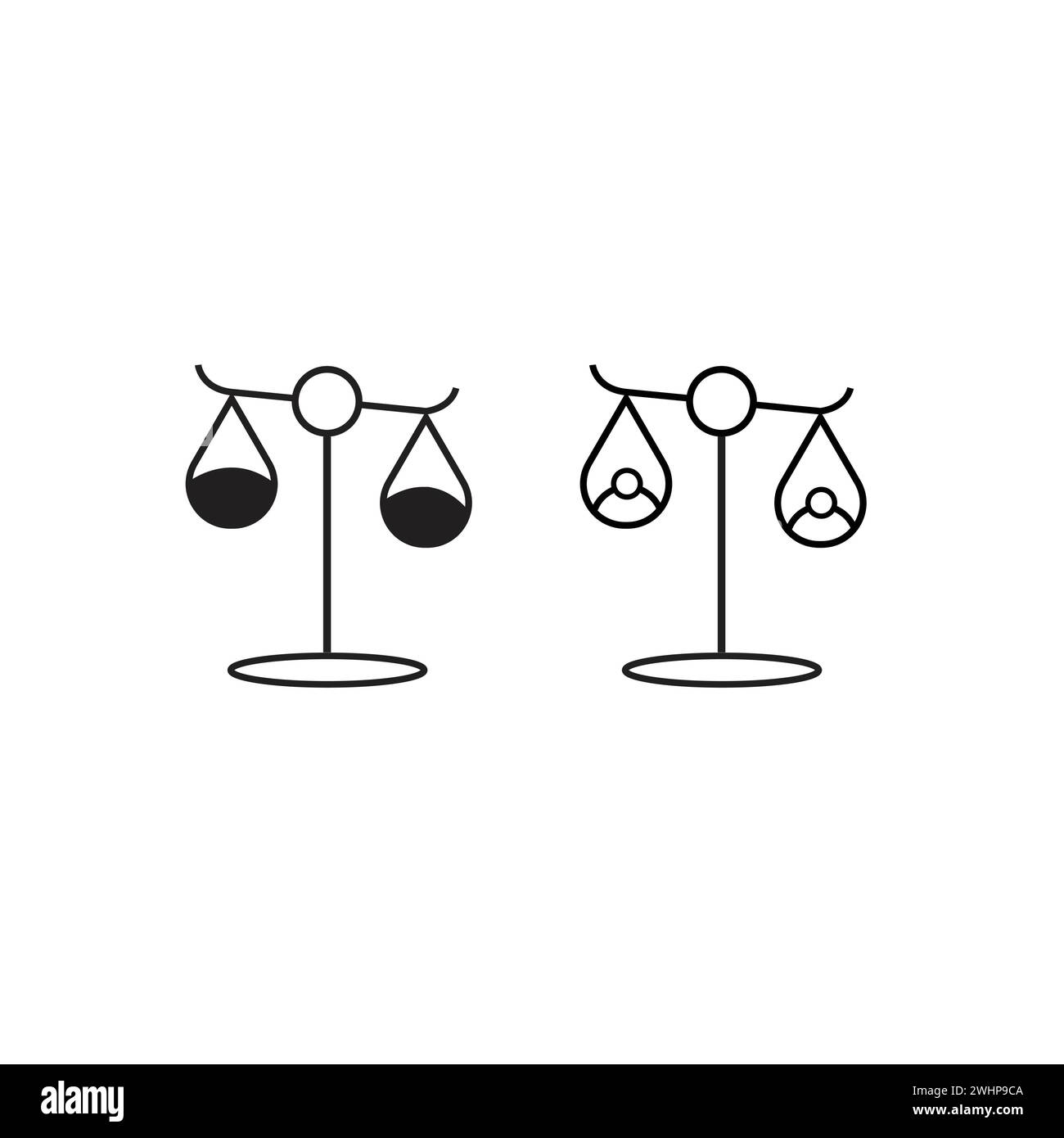 Balance Icon in trendy flat style isolated on grey background. Stock Vector