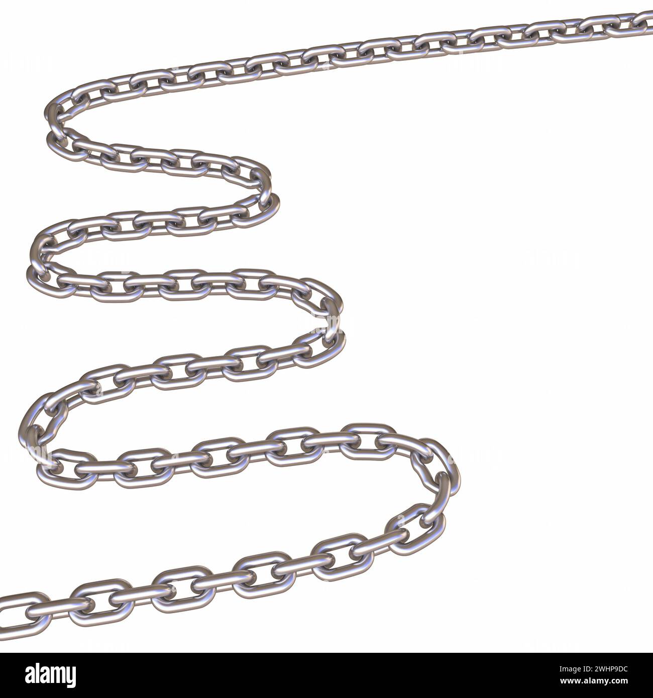 Steel chain 3D Stock Photo