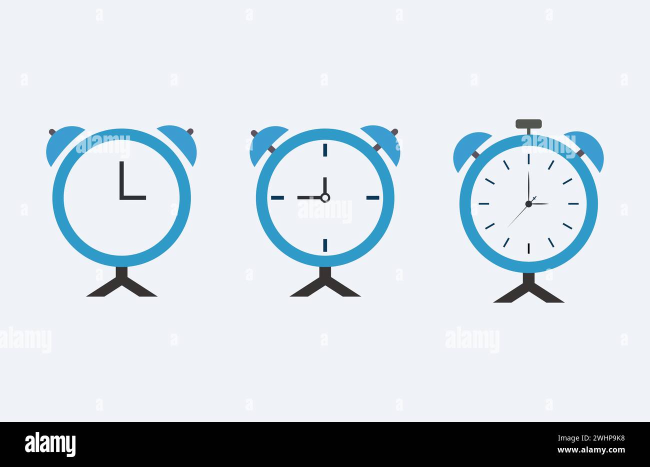 Vector illustration clock flat Stock Vector Images - Alamy