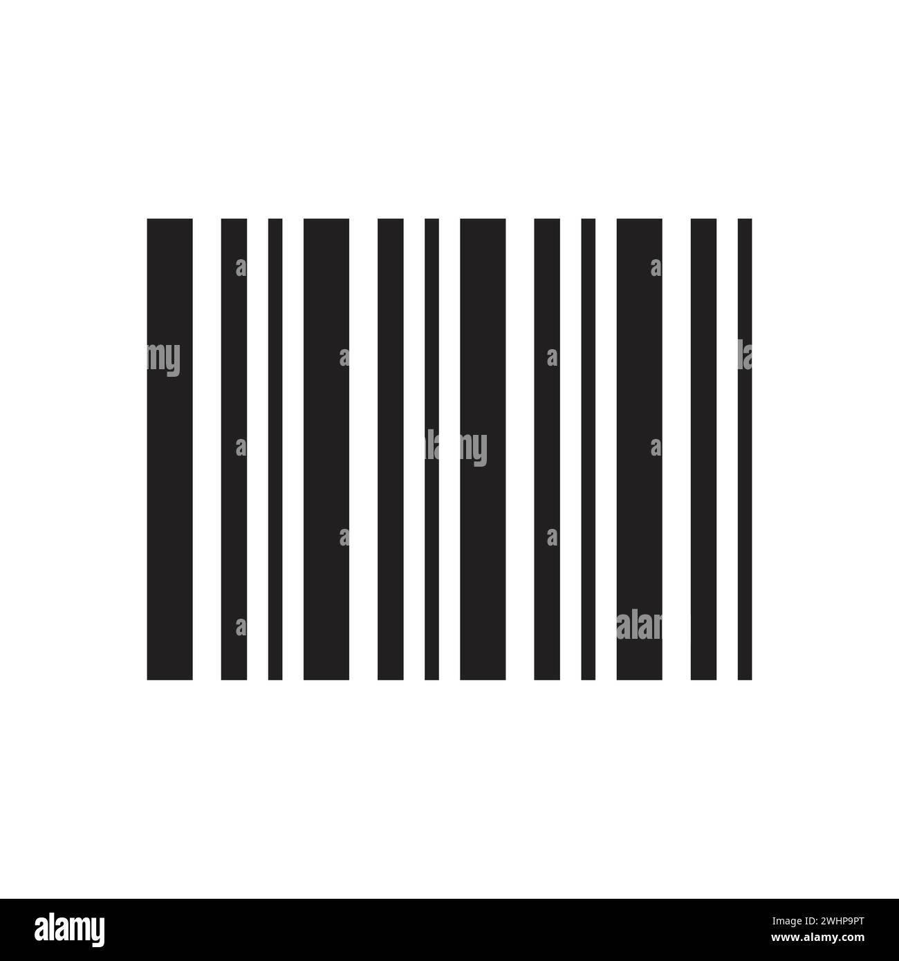 Barcode icon flat vector illustration Stock Vector Image & Art - Alamy