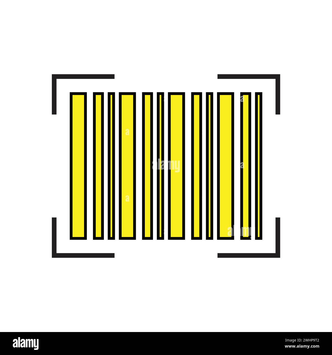 Flat barcode icon symbol vector Illustration Stock Vector Image & Art ...
