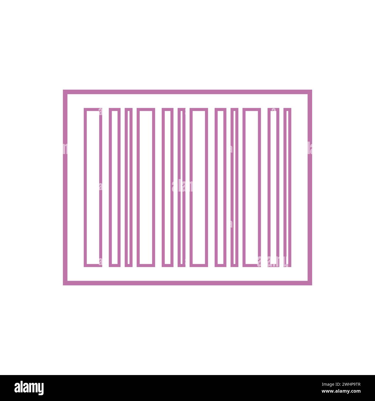 Barcode icon flat vector illustration Stock Vector Image & Art - Alamy