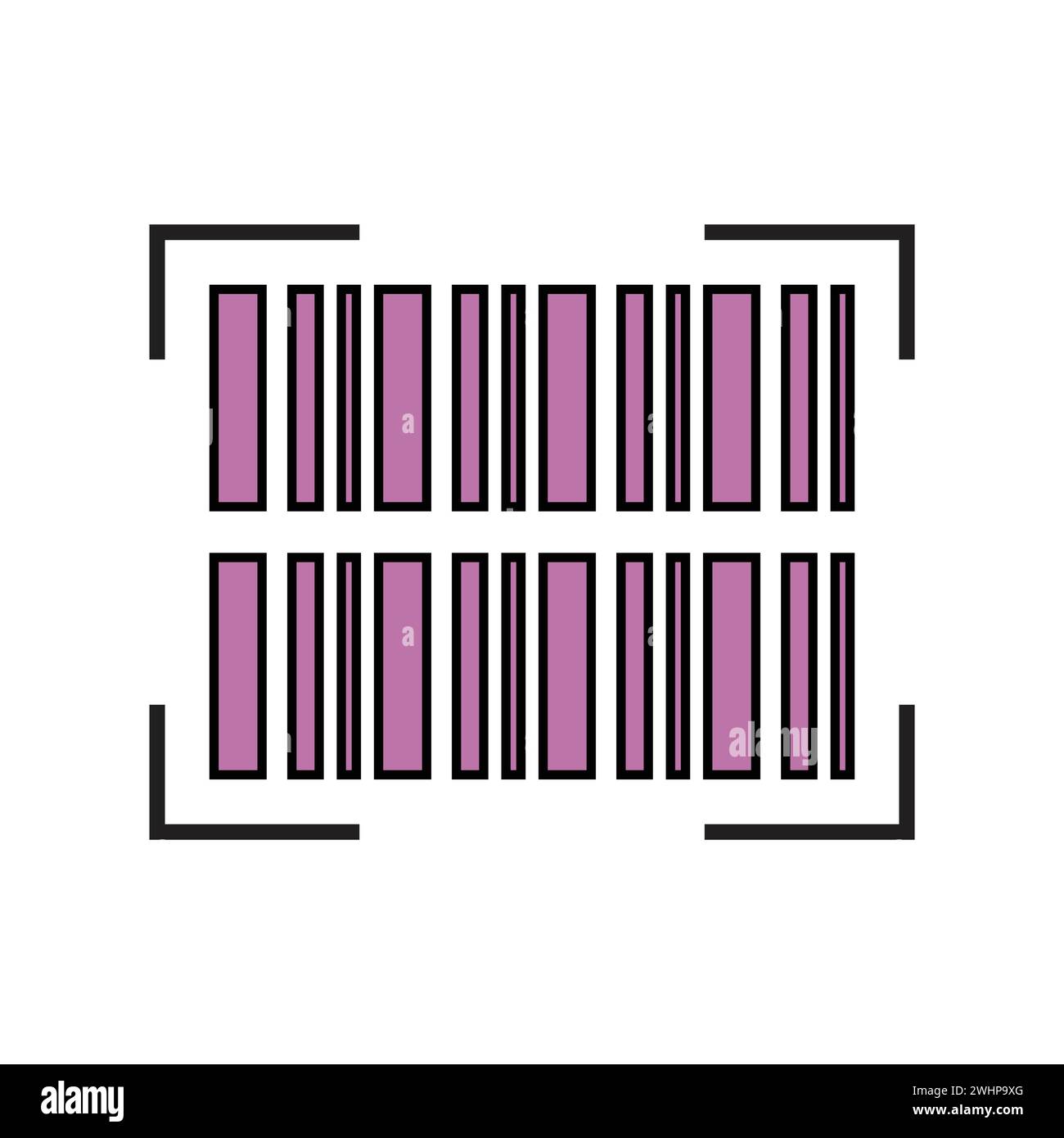 Barcode icon flat vector illustration Stock Vector Image & Art - Alamy