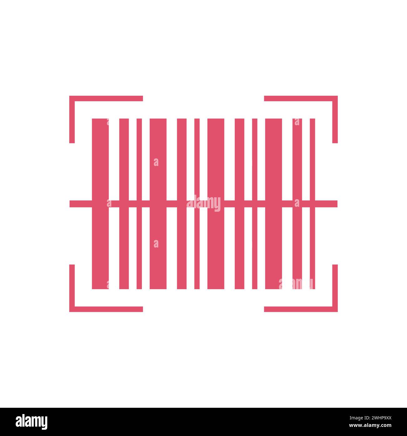 Barcode icon flat vector illustration Stock Vector Image & Art - Alamy